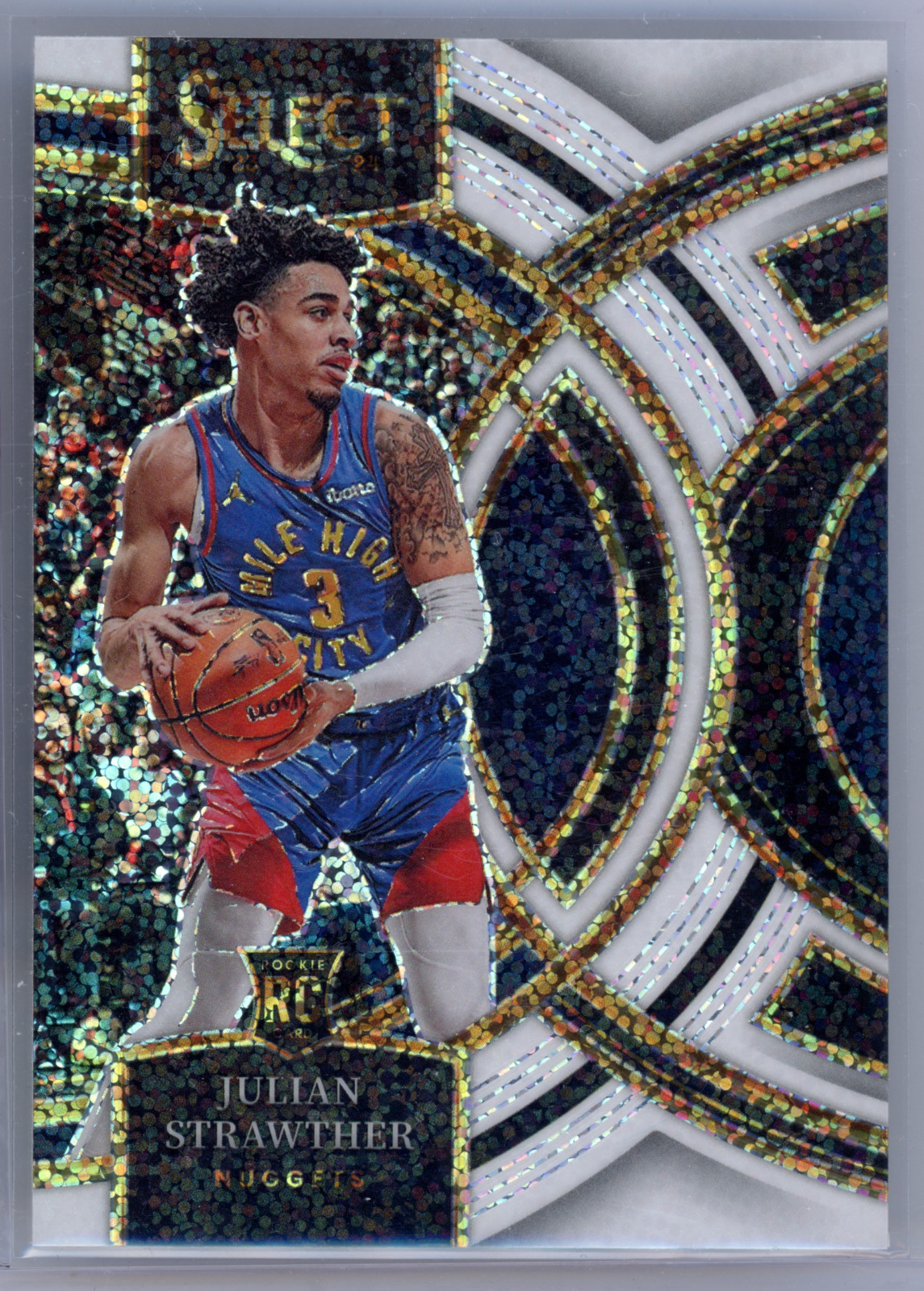 2023-24 Select Julian Strawther Premier Level White Sparkle SSP Rookie RC #101