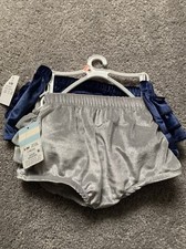 NWT 2 Pairs Baby Girls Ruffled Diaper Covers Blue Silver Party Holiday 6-9M