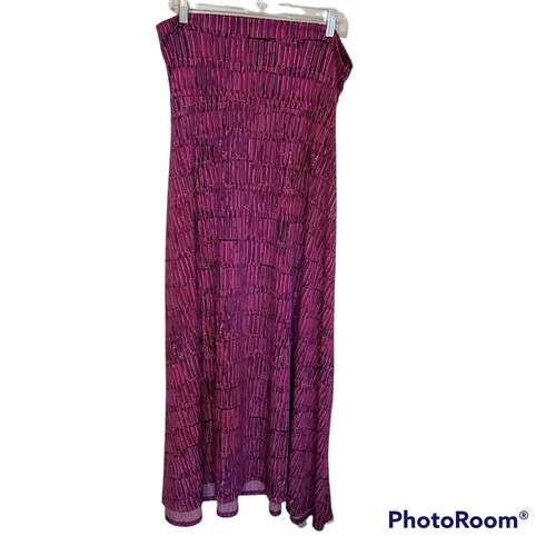 Lularoe Maxi Skirt Size Large Dark Pink 