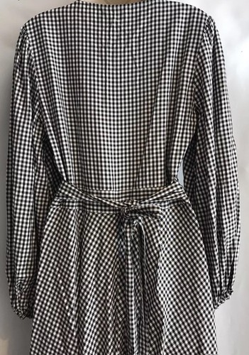 Neu Emma Willis @ Next Größe 10 schwarz weiß Gingham Wickel Maxikleid Langarm - Bild 15 von 20