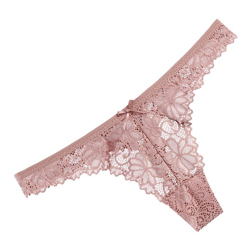 Women Low Rise Satin Lace Silky Floral Panties Thong Knickers Underwear UK - Picture 14 of 21