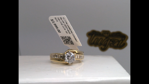 $4000-Certified NATURAL Diamond SOLITAIRE ENGAGEMENT RING-14k YELLOW GOLD 5.75GR - Video 1 of 1
