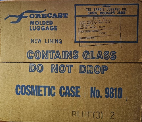 Sears Forecast Cosmetic Case Make-Up 9810 w/ Tray Mirror & Orig Box - Picture 17 of 17