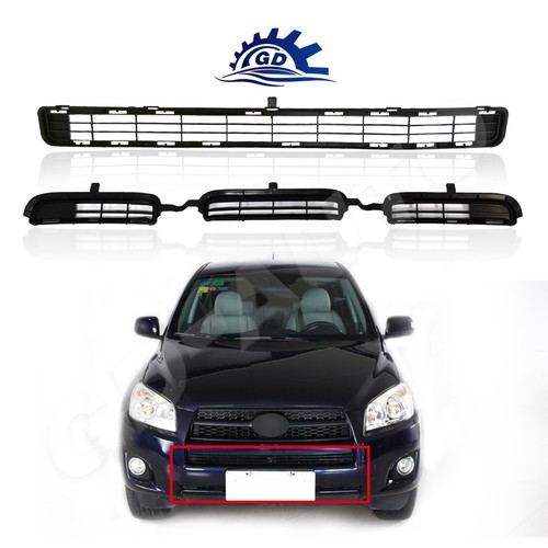 For 2009-2012 Toyota RAV4 Base/Sport Front Bumper Upper & Lower Grille Assembly - Picture 3 of 7