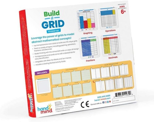 Build a Grid Student Set Mathematics Teaching Kids Learning Maths by Hand2Mind - Picture 2 of 6