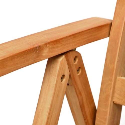 DIVERO Gartenstuhl Klappstuhl Hochlehner mit Armlehnen Teak Holz behandelt - Bild 2 von 7