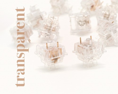 Lubed Transparent 45g Linear Outemu Switches for Custom Keyboard Building - Afbeelding 1 van 5