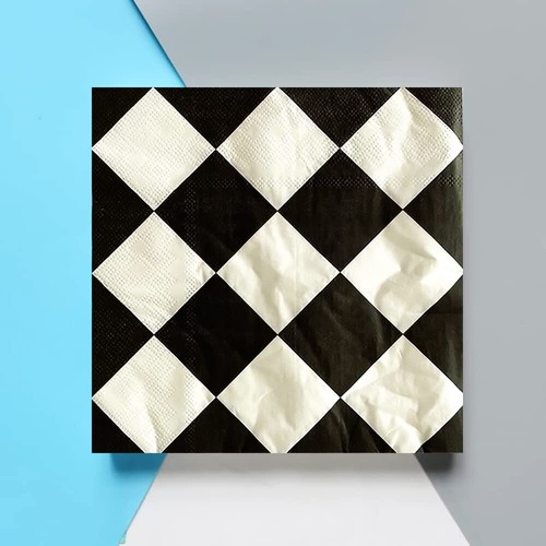 40pcs Black & White Checkered Race Car Birthday Party Supplies - Disposable C... - Picture 8 of 8