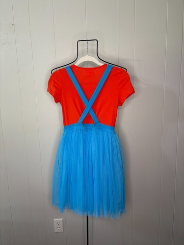 Taylor Joelle Super Mario Costume Dress Size 12 Tulle Halloween Girls Overalls - Picture 6 of 10
