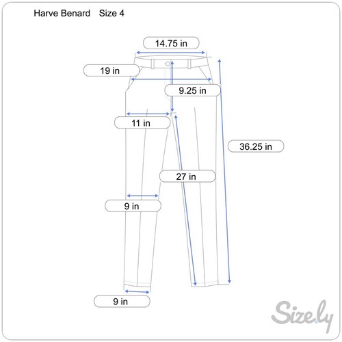 Pantaloni abito da donna neri Harve Benard nuovi con etichette 100% lana taglia 4 nuovi con etichette - Foto 8 di 8