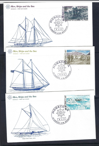 Monaco - Twelve Men, Ship, & Sea First Day Covers - 1977 - Picture 2 of 4