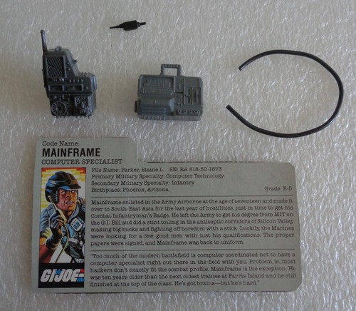 SPECIALISTA COMPUTER MAINFRAME VINTAGE GI JOE 1986 100% ECCELLENTE con scheda file - Foto 6 di 6