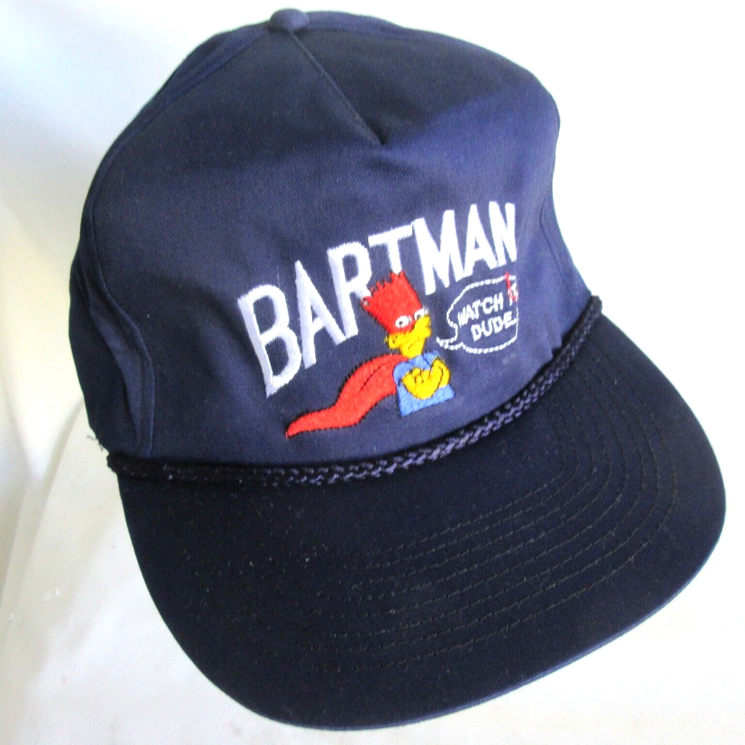 Casquette de baseball vintage années 90 neuve point de bartman simpsons suprême sangle réglable