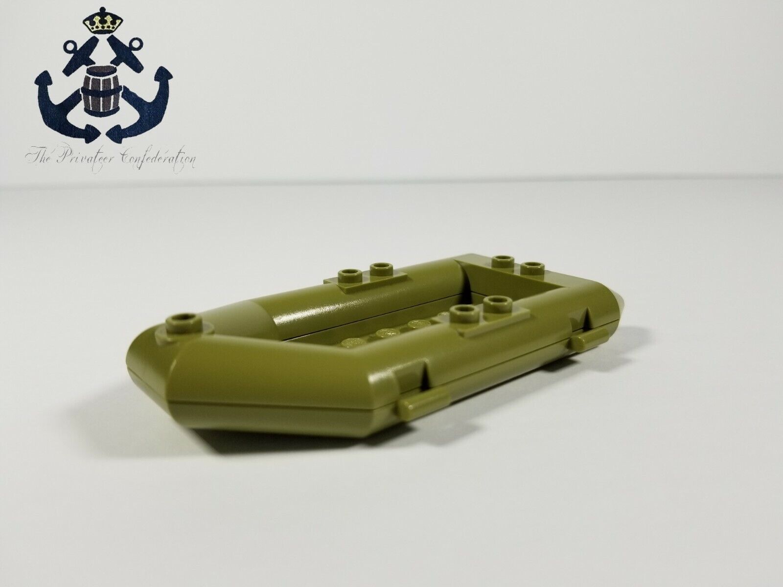 Lego City / Town Olive Green Boat Rubber Raft, Small 30086 - Police, Coast Guard