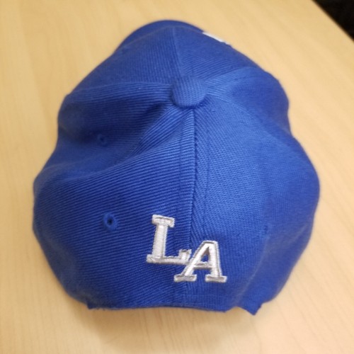 Vintage Los Angeles BullBot Snapback Dodger Blue White Print Hat - Picture 3 of 6