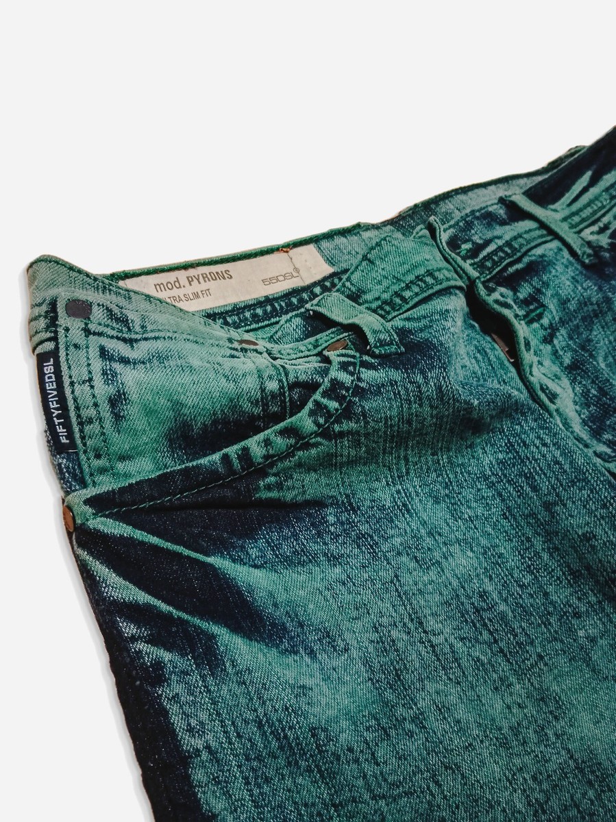 diesel series 55 acid wash extra slim jeans 32 MINT GREEN
