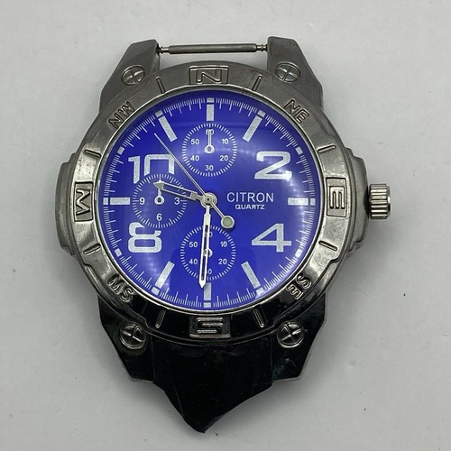 44mm Citron Quartz Watchface Blue Dial S565S 7587 Untested For Parts/Repair - Picture 6 of 16