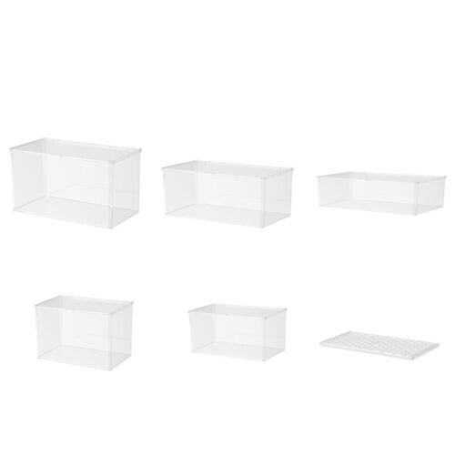 PET Set Storage Box Clear Dustproof Cover with Stackable Organization - Afbeelding 1 van 14