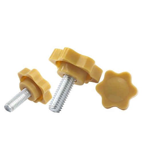 Weiß/Gelb Sterngriff Sternschraube Kreuzgriff Klemmschraube M4 M5 M6 M8 M10 - Bild 6 von 11