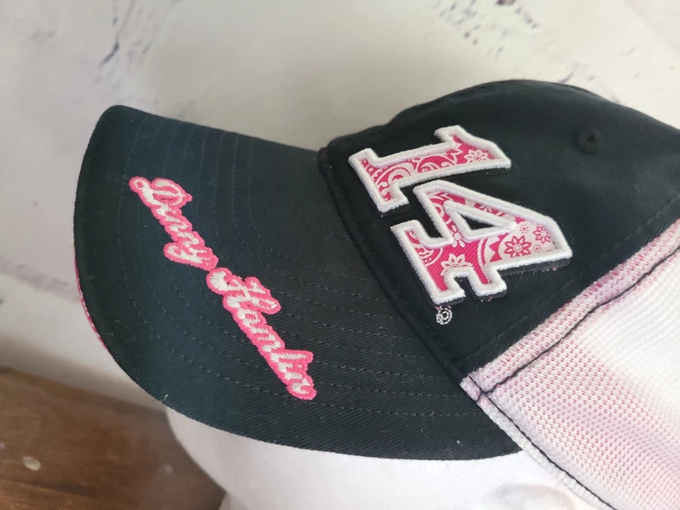 Nascar Denny Hamlin #14 женщин мяч крышка розовый черный сетки назад пейсли регулируемый - Изображение 3 из 4