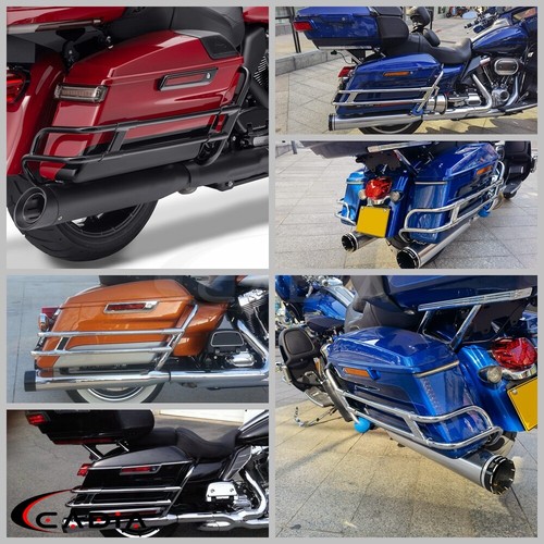 2x rieles protectores de alforja trasera para Harley Touring Road Street Electra Glide 14-22 - Imagen 3 de 8