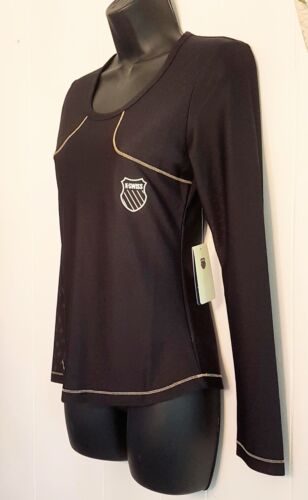 NWT K-Swiss Practic Top size Small Black w/ Gold Stitching Logo Lite Weight Mesh - Picture 3 of 5