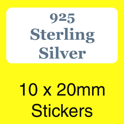 Jewellery Box Labels // Stickers 925 Sterling Silver 9ct Gold Silver Plated