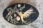 24" x 15'' oval black Marble coffee Center wall panel Table Top Inlay lapis