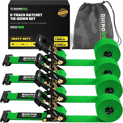 #ad #ad Rhino USA E Track Ratchet Tie Down Straps 4500lb Break Strength $24.21