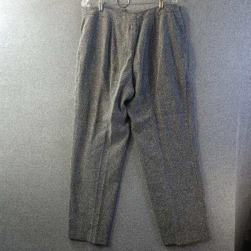 Sag Harbor Pant Suit Women 16 Gray Black Trim Tweed Business Interview Office - Picture 13 of 20