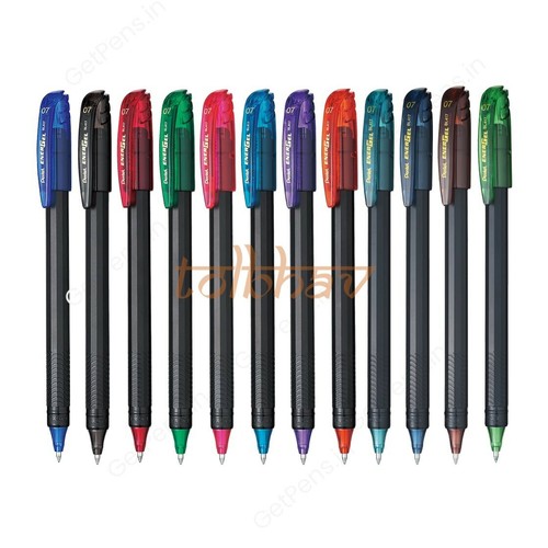 Pentel Energel Bl 417 Roller Gel Stift - Pack 12 - Blau Schwarz Rot Pink Tinte - Bild 4 von 7
