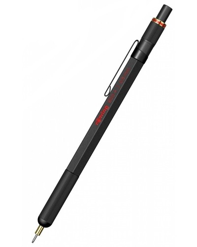 Rotring 800+ Black Retractable 0.5 Pencil & Stylus Hybrid & Eraser New In Box - Picture 1 of 5