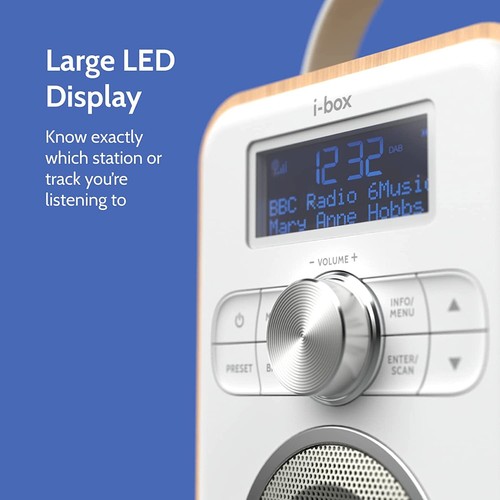 i-Box Tune DAB/DAB+/FM Portable Radio with Bluetooth, Mains and Battery Powered - Picture 11 of 21