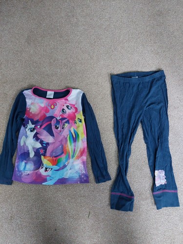 Girls My Little pony age 7-8 years multi coloured winter pyjama set 2 piece