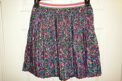 GAP Fun Pleated Lined Skirt Elastic Waist Band Multicolor Floral, L (10), NWT - Picture 1 of 2