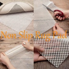 Non-Slip Rug Pads Extra Thick Pad for Area Rugs Hard Surface Floors FREE    
