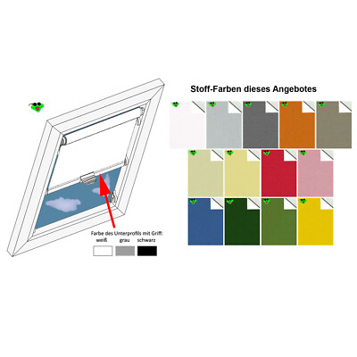 Thermorollos für Braas Atelier Kunststoff PVC Dachfenster Dachrollo Hitzestopp