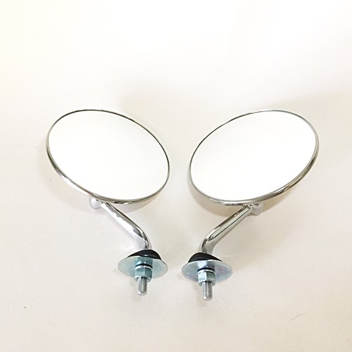Classic Vintage MG Style 4" Round Side Fender / Door Mirrors - 1PR - Picture 3 of 4
