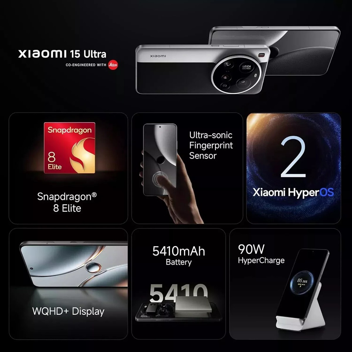 Xiaomi - 【新品】Xiaomi 15 Ultra 12G/256G Buy Xiaomi 15 Ultra Flagship Phone - Giztop