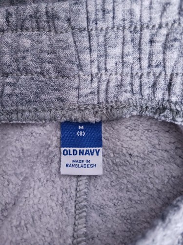 Old Navy Boys Size 8 Medium Sweatpants Grey Jogger Tapered Leg - Picture 5 of 7