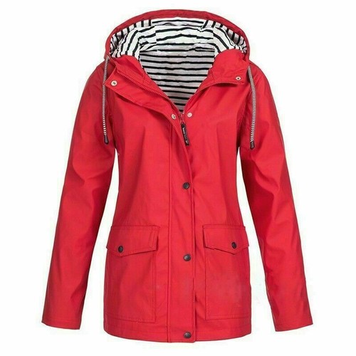 Womens Hooded Coat Wind Jacket Ladies Plus Size Forest Macs Hoodies Outwear - Picture 15 of 18