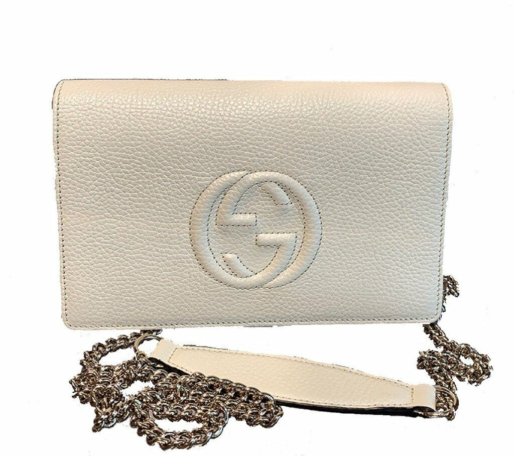 Gucci Dark White Guccissima Leather Bi-Fold Long Wallet
