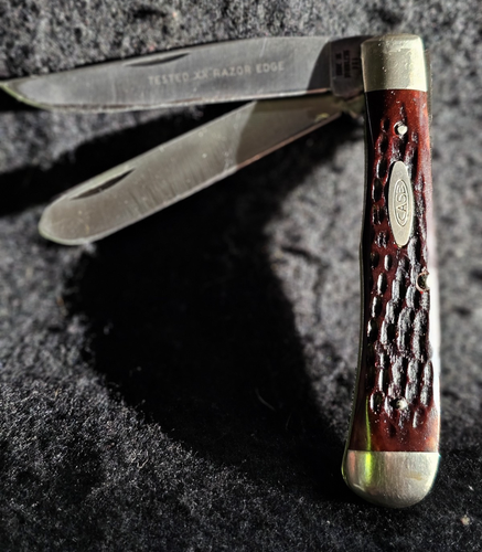 CASE XX USA,1972,6254 SSP TRAPPER RED BONE HANDLE,8 DOT,POCKET KNIFE, RAZER EDGE - Picture 20 of 20
