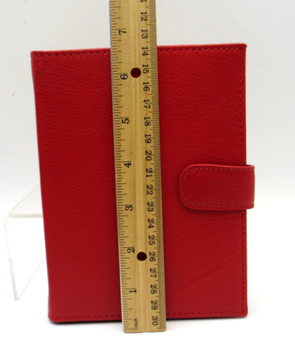 Photo Album Brag Book Leather Cover Holds 20 4x6" Photos Graphic Image RED - Picture 2 of 9