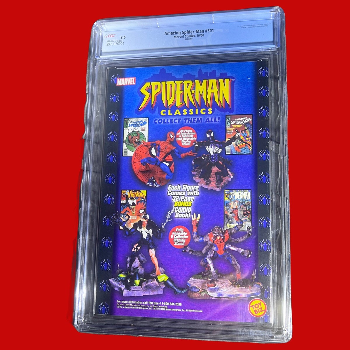 🕷️AMAZING SPIDER-MAN #301 CGC 9.6 Toy Biz. Variant (2nd