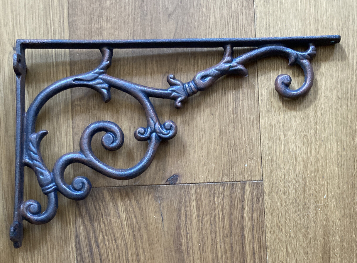 2x Regalwinkel Regalträger Winkel Gusseisen Konsole Wand Jugendstil 20 x 31 Set