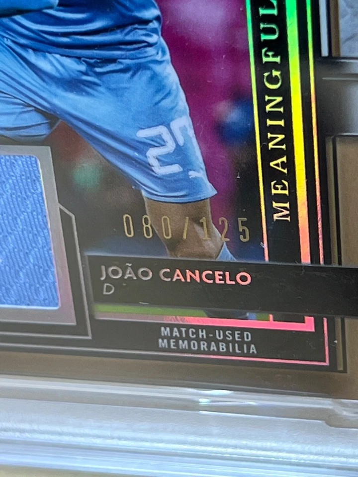 JOAO CANCELO 2021-22 TOPPS MUSEUM MEAN. MATERIAL RELIC /125 PSA MAN CITY MUNICH - Image 2 of 4