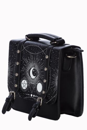 Bolso Cartera Pequeño Gótico Rockabilly Emo Punk Estrellas Luna Cósmico Ropa PROHIBIDA - Imagen 2 de 4