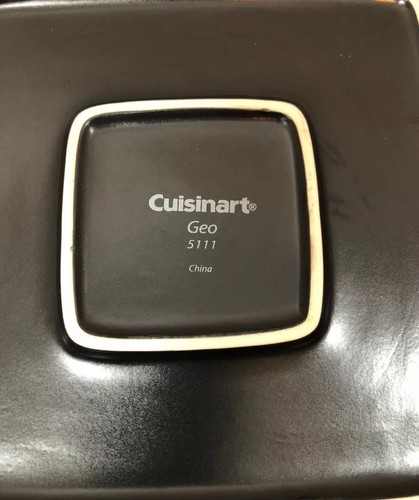 Cuisinart Geo 4 Tid Bit Bowls & Tray Black White Chips Dips - Picture 7 of 11