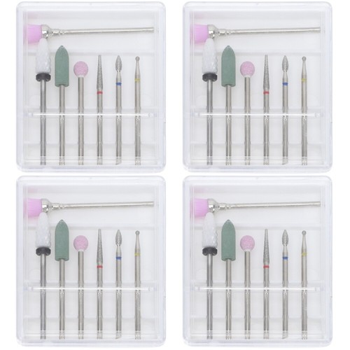 4 Sets Têtes De Lime À Manucure Vernis Ongles Foret officiel En Carbure Manquer